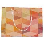 ソフト三角形のジオメトリパターン ラージペーパーバッグ (裏面)