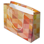ソフト三角形のジオメトリパターン ラージペーパーバッグ (裏面アングル)