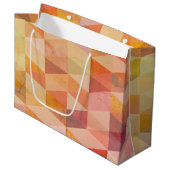 ソフト三角形のジオメトリパターン ラージペーパーバッグ (正面アングル)
