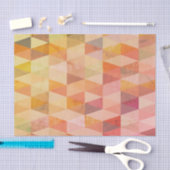 ソフト三角形のジオメトリパターン 薄葉紙 (クラフト)