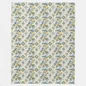 ソフト地中海のスタイルブランケットブルーホワイトトーン フリースブランケット (正面)