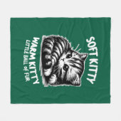 ソフト子猫 フリースブランケット (正面(横))