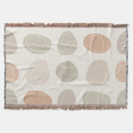 ソフト小石グリッドブランケット居心地の良い地球インスパイア- スローブランケット