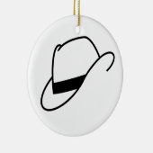 ソフト帽の帽子のオーナメント セラミックオーナメント (右)