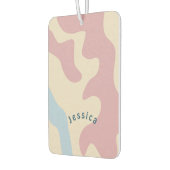 ソフト抽象芸術オーガニックシェイプパーソナライズされた名 カーエアーフレッシュナー (左)