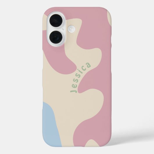 ソフト抽象芸術オーガニックシェイプパーソナライズされた名 Case-Mate iPhoneケース (裏面)