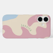 ソフト抽象芸術オーガニックシェイプパーソナライズされた名 Case-Mate iPhoneケース (裏面 (横))