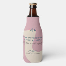 ソフト抽象芸術オーガニック形ピンクブルーモノグラム