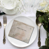 ソフト抽象芸術ニュートラルボタニカルミニマル オールインワン招待状