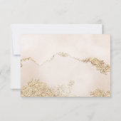 *~*ソフト抽象芸術ピーチピンク赤面結婚ズインサート 出欠カード (裏面)