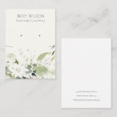 ソフト抽象芸術フローラネックレスイヤリングディスプレイ 名刺 (正面/裏面)