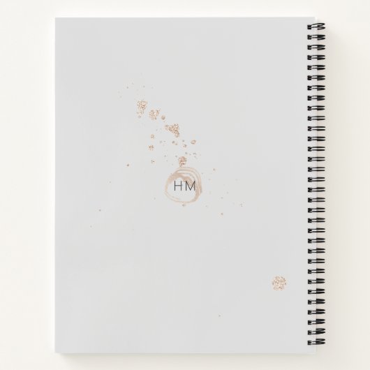 ソフト抽象芸術水の色の形状の注パーソナライズされた意 ノートブック (裏面)