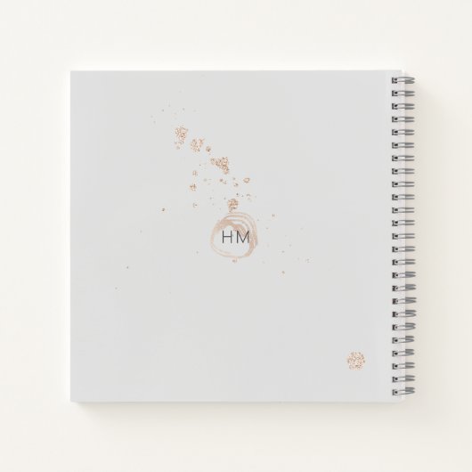 ソフト抽象芸術水の色の形状パーソナライズされた ノートブック (裏面)