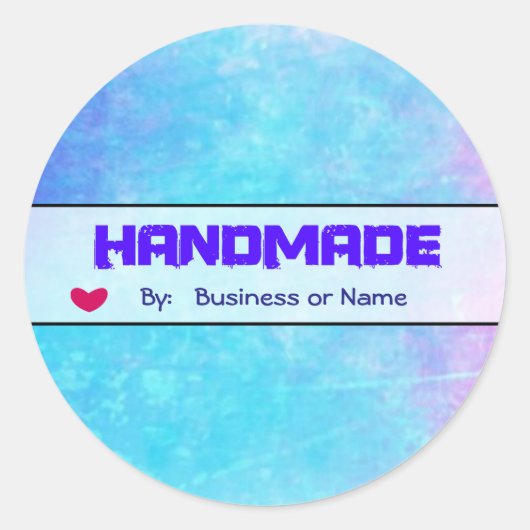 ソフト抽象芸術水彩手作り ラウンドシール (正面)