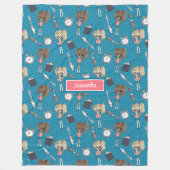 ソフト新学期フリーストレンディー小さな女の子 フリースブランケット (正面)