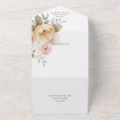 ソフト春カラーフローラ オールインワン招待状 (外側)