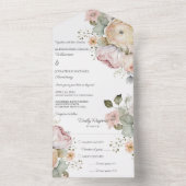 ソフト春カラーフローラ オールインワン招待状 (内側)