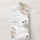 ソフト春カラーフローラ オールインワン招待状 (内側)
