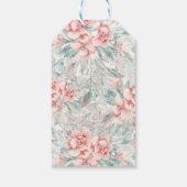 ソフト春サマーフローラグリーンリーエレガントな結婚式 ギフトタグ (裏面)