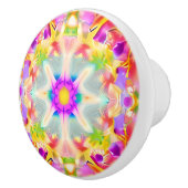 ソフト春パステル絞り染めパターン セラミックノブ (右)