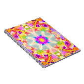 ソフト春パステル絞り染めパターン ノートブック (右側)