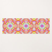 ソフト春パステル絞り染めパターン ヨガマット (正面(横))