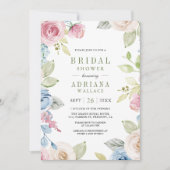 ソフト春フローラフォトブライダルシャワー 招待状 (正面)