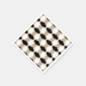 ソフト曲線パターン – トープ、白黒 スタンダードカクテルナプキン (角)