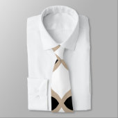 ソフト曲線パターン – トープ、白黒 ネクタイ (タイ)