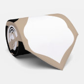 ソフト曲線パターン – トープ、白黒 ネクタイ (ロール)