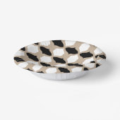 ソフト曲線パターン – トープ、白黒 ペーパーボウル (傾斜あり)