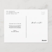 ソフト書結婚道の感謝フォトポストカード ポストカード (裏面)