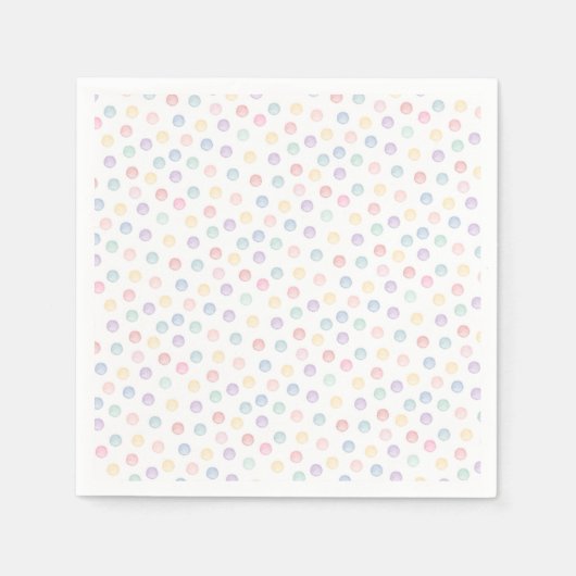 ソフト水玉模様 – 任意大事な行事 スタンダードカクテルナプキン (正面)