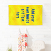 ソフト波グラデーション黄色+アイディア 横断幕 (インサイチュ)