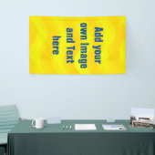 ソフト波グラデーション黄色+アイディア 横断幕 (トレードショー)