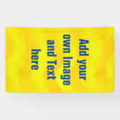 ソフト波グラデーション黄色+アイディア 横断幕 (横)