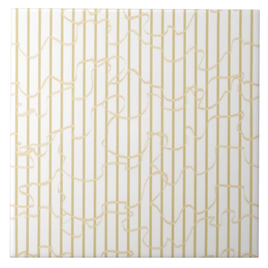 ソフト波ストライプの タイル (正面)