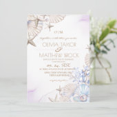 ソフト海ビーチ結婚式 招待状 (スタンド正面)