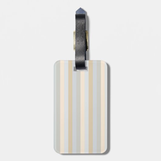 ソフト灰色の垂直ストライプ解像度 ラゲッジタグ (裏面縦)