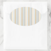 ソフト灰色の垂直ストライプ解像度 楕円形シール (バッグ)