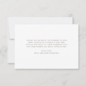 ソフト牧草地赤面スクリプトベビーシャワー サンキューカード (裏面)