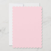 ソフト甘い赤面ピンクレースコケットベビーシャワー 招待状 (裏面)