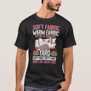 ソフト生地バイザヤード裁縫マシンキルティングTh Tシャツ