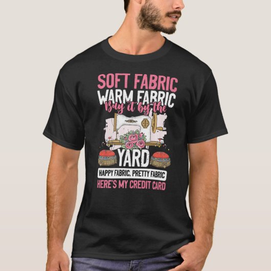 ソフト生地バイザヤード裁縫マシンキルティングTh Tシャツ (正面)