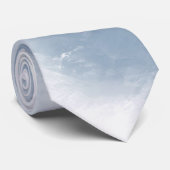 ソフト石板ブルーグレー&ホワイト抽象芸術ブラシストローク ネクタイ (ロール)