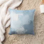 ソフト石板ブルー抽象芸術 クッション (ブランケット)