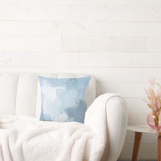 ソフト石板ブルー抽象芸術 クッション (ソファ)