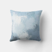 ソフト石板ブルー抽象芸術 クッション (裏面)