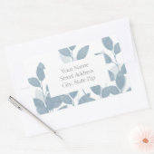 ソフト石板水の色葉のラベル 長方形シール (封筒)