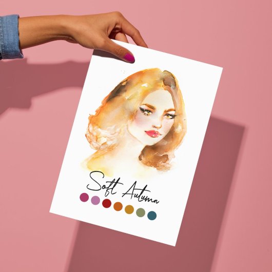 ソフト秋タイプ季節色解析アート ポスター